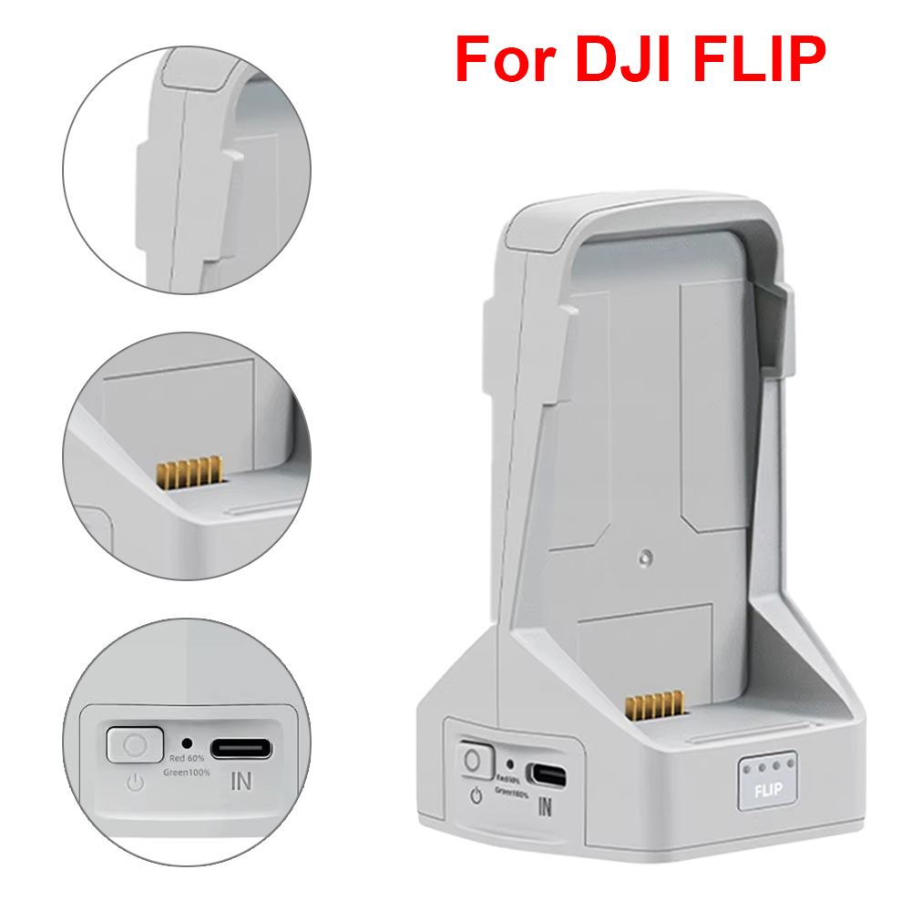 DJI Flip用バッテリー充電器、双方向充電ハブ、縦型バト - Drone Power Bank のレビューと価格