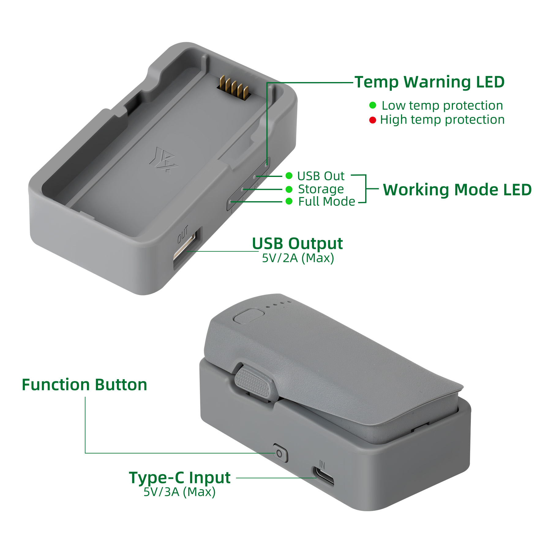 USB バッテリー充電器 DJI NEO 2 ドローン用シン - Drone Charging Hub のレビューと価格