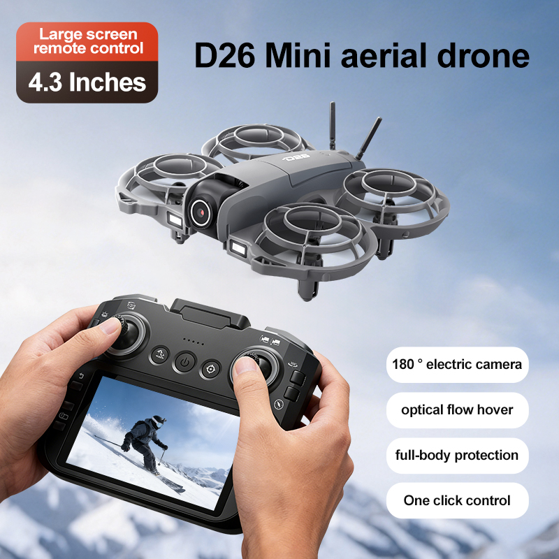 D26 ドローン 4K 空撮HD 180 °   カメラ付き - Drone Power Bank のレビューと価格